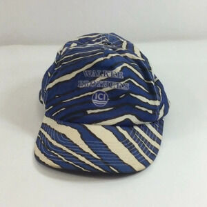 Walker Brothers Adjustable SnapBack Hat with Blue Zebra  Stripes